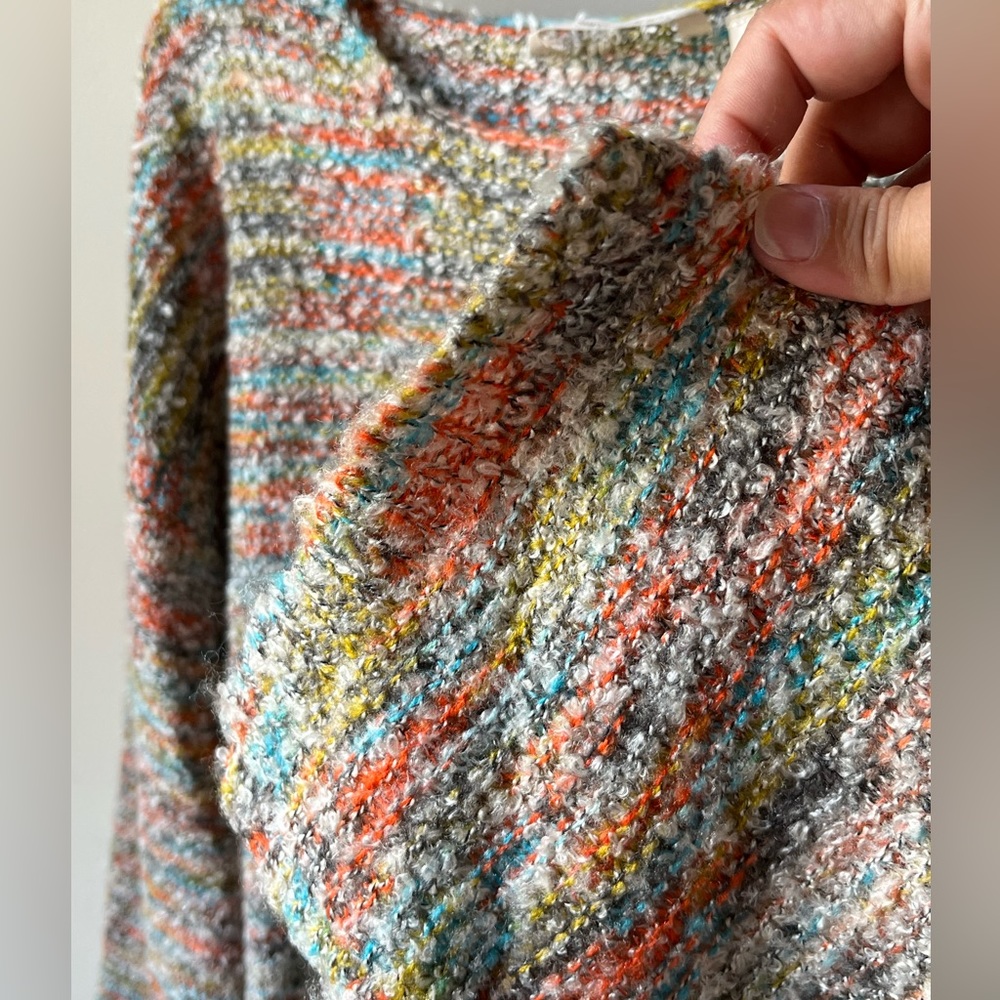 Soft surroundings, multicolor, space dye rainbow sweater, scoopneck EUC medium - Picture 4 of 7